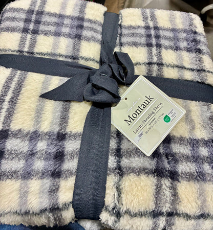 MONTAUK LUXURY SHEARLING THROW 50 X 70