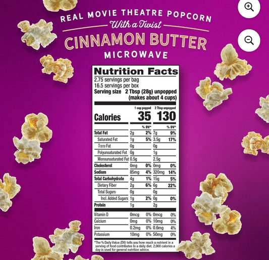 AMC THEATRES MICROWAVE POPCORN 6 CT