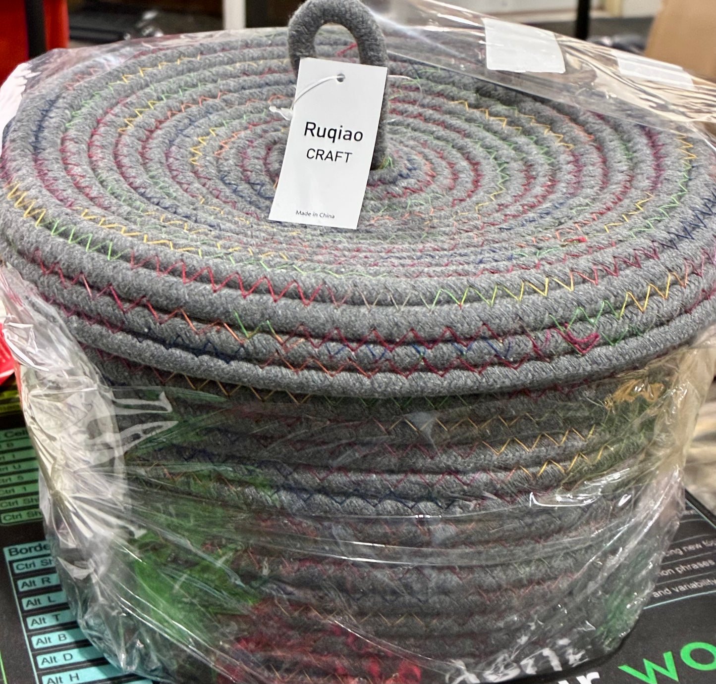 2pc COTTON WOVEN BASKET