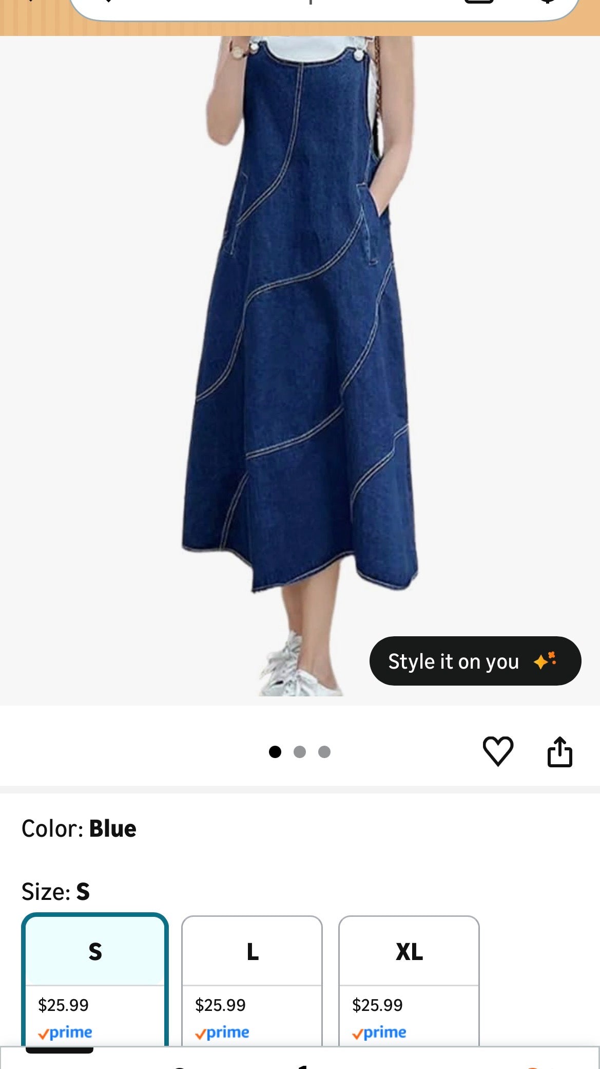 WOMAN'S VERSATILE SPRING AND SUMMER  A LINE DENIM DRESS