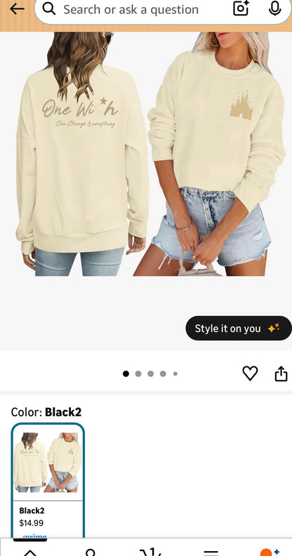 MAGIC KIMDOM SWEATSHIRT BEIGE