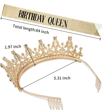 GOLD CROWN @ SASH BIRTHDAY QUEEN
