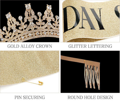 GOLD CROWN @ SASH BIRTHDAY QUEEN