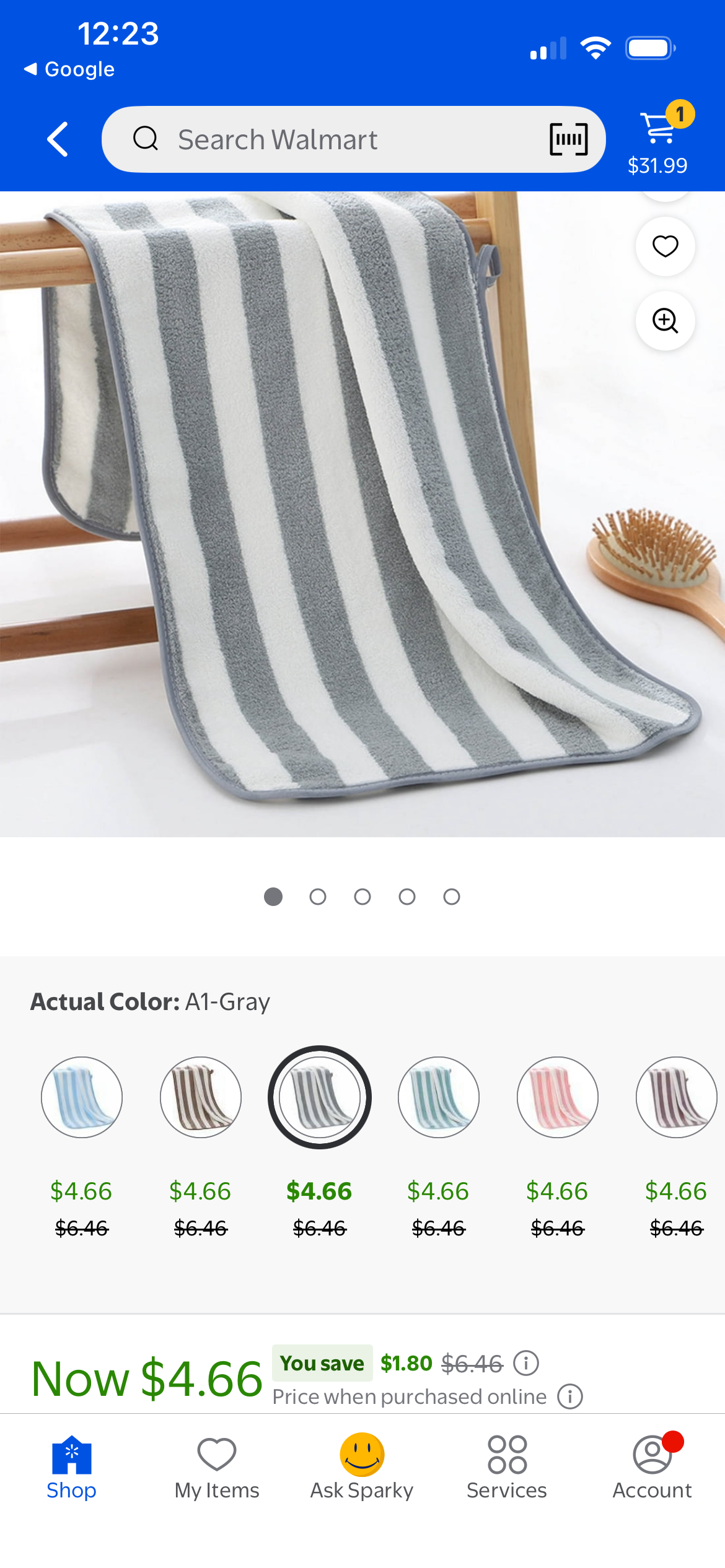 STRIPED MICROFIBER CORAL VELVET TOWEL