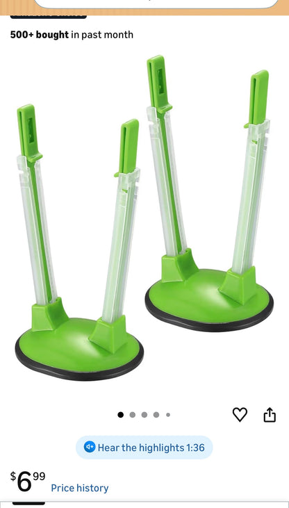 FREEZER BAG HOLDER STAND LIME GREEN