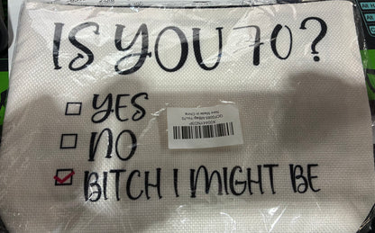 SASSY CANVAS MAKEUP BAG