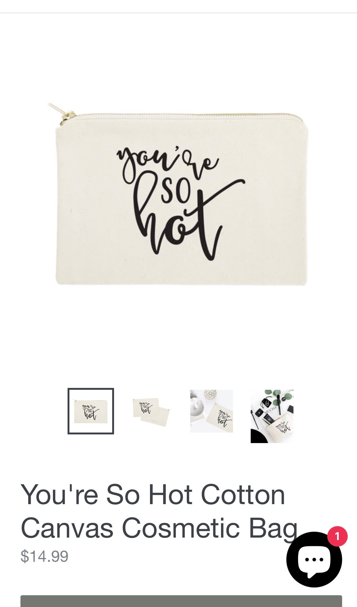 SASSY CANVAS MAKEUP BAG