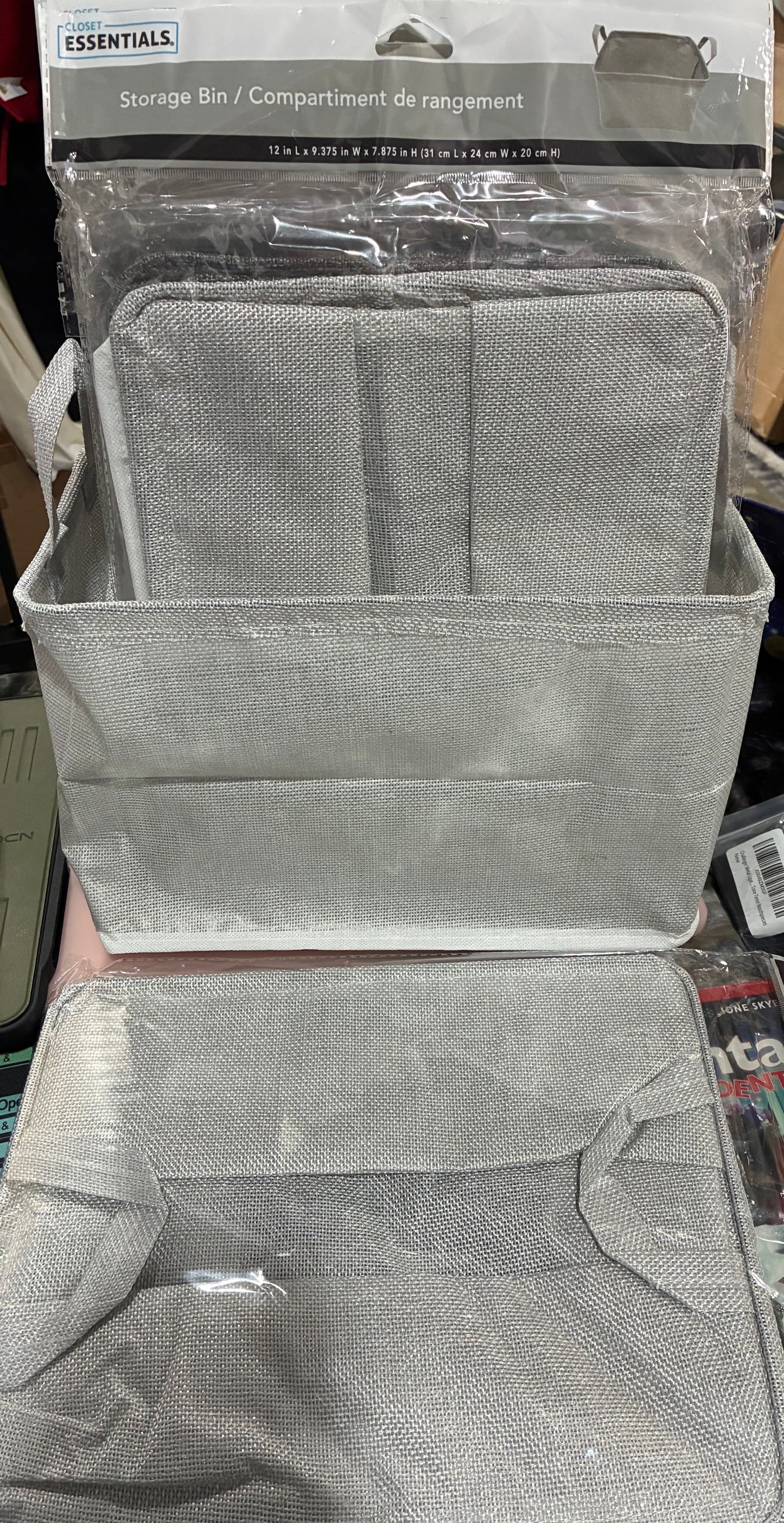 LIGHT STORAGE BIN  -GRAY