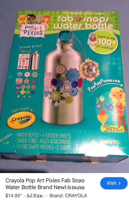 CREATE YOUR OWN  WATER BOTTLE CRAYOLA