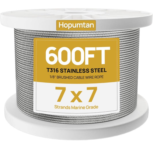 600 FT WIRE ROPE STAINLESS STEEL CABLE RAILING