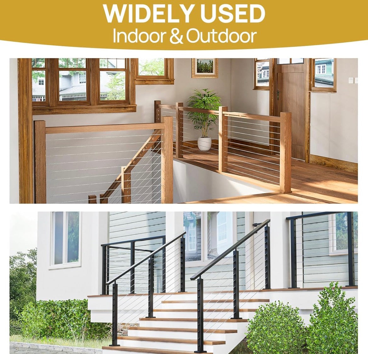 600 FT WIRE ROPE STAINLESS STEEL CABLE RAILING