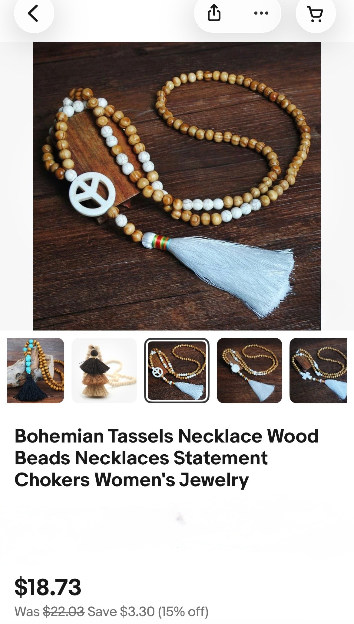 BOHEMIAN TASSELS WOOD NECKLACE