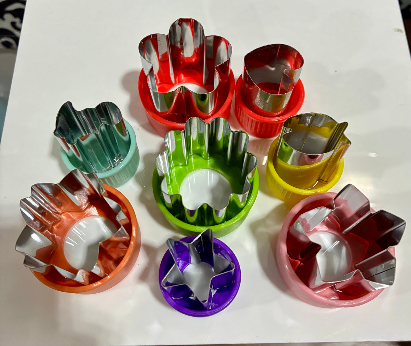 multifunctional stainless steel Vegetable and cookie cutter shapes set.