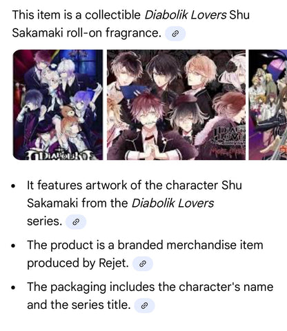 "DIABOLIK LOVERS" roll on fragrance 10th Anniversary Animate