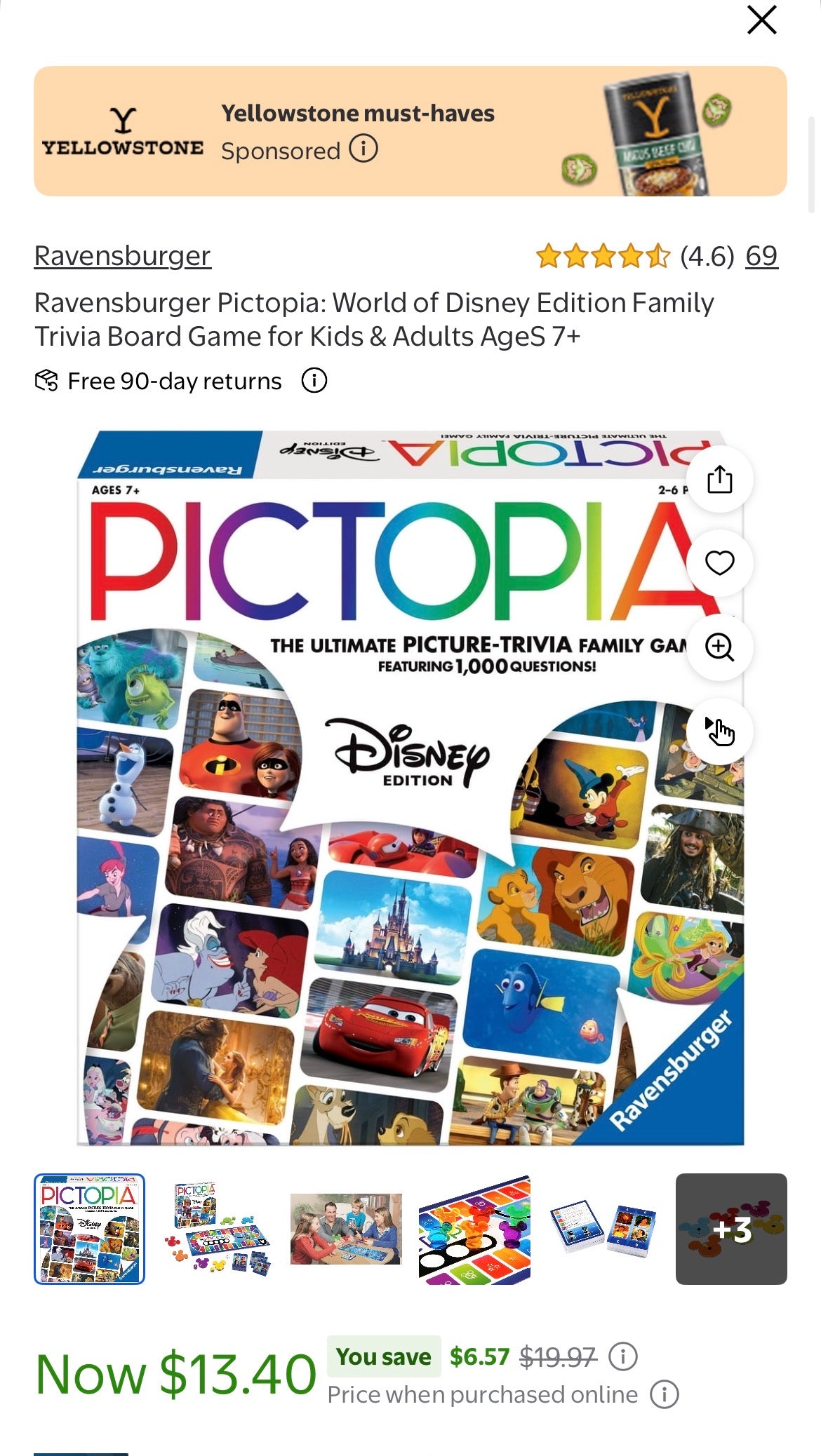 PICTOPIA -WORLD OF DISNEY EDITION -FAMILY TRIVIA GAME