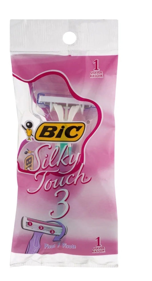 BIC SILKY TOUCH 3 DISPOSABLE 3 BLADE  RAZOR (ONE IN PK)