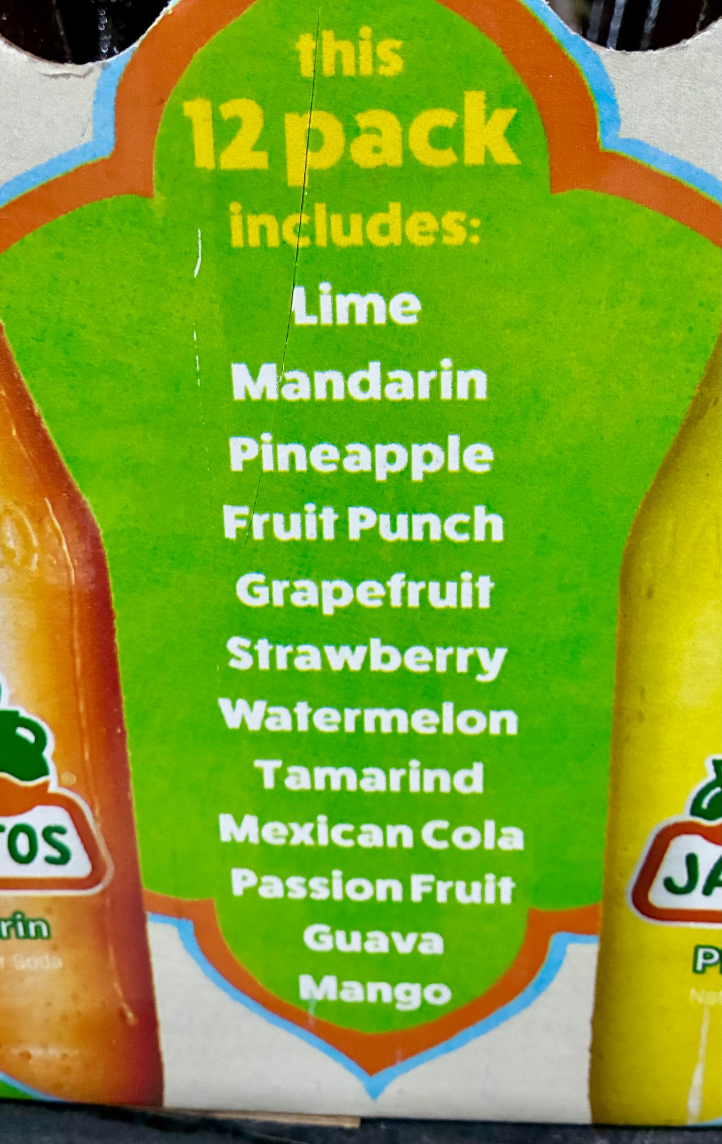 JARRITOS 12 PK GLASS MEXICAN SODA
