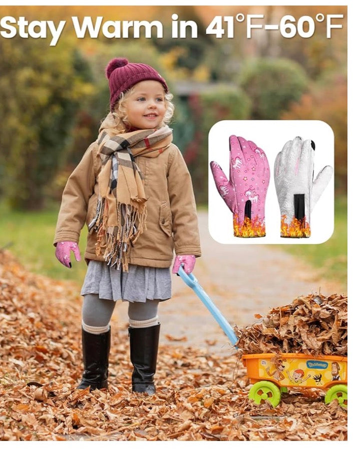 WARM WATER RESISTANT TOUCH SCREEN  KIDS GLOVES SZ XL