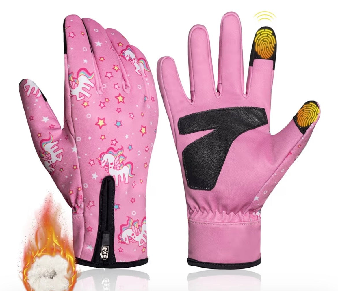 WARM WATER RESISTANT TOUCH SCREEN  KIDS GLOVES SZ XL