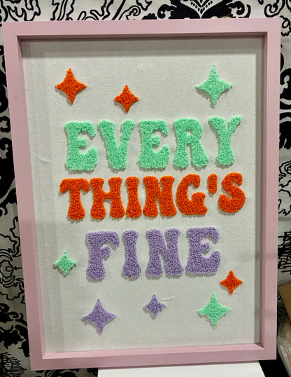 3-D EVERYTHINGS FINE 12 X 8 HANGING