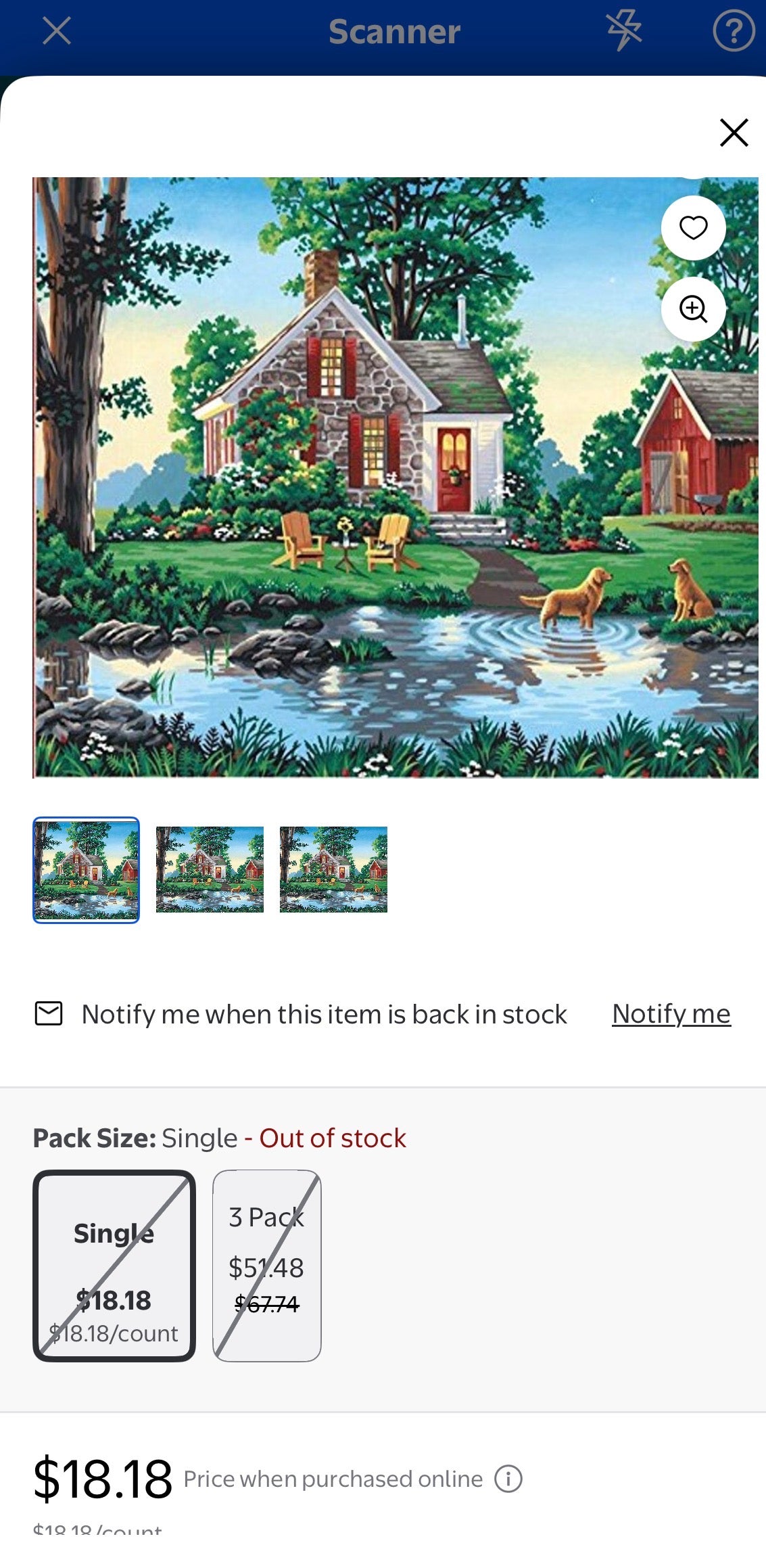 20 X 16 PAINT BY NUMBER  SUMMER COTTAGE