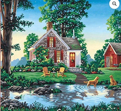 20 X 16 PAINT BY NUMBER  SUMMER COTTAGE
