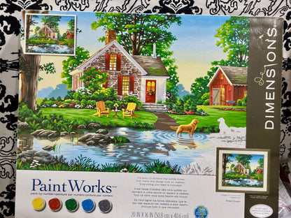 20 X 16 PAINT BY NUMBER  SUMMER COTTAGE