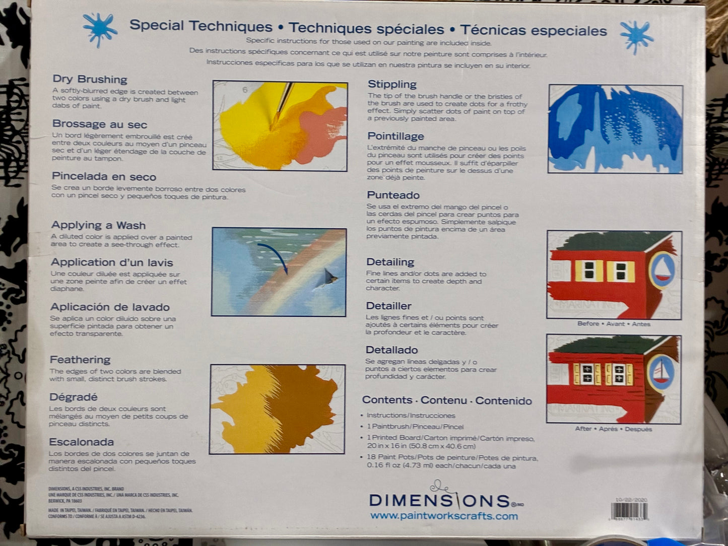 20 X 16 PAINT BY NUMBER  SUMMER COTTAGE