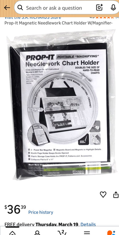 PROP IT NEEDLEWORK CHART HOLDER