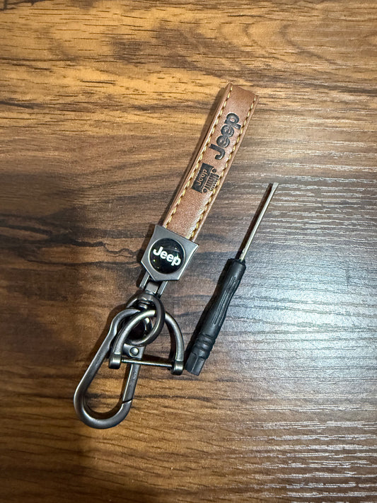 Leather Car Keychain