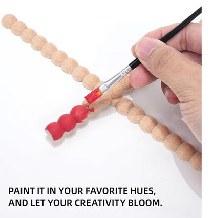 HALF WOODEN BEADS TRIM CRAFT SET