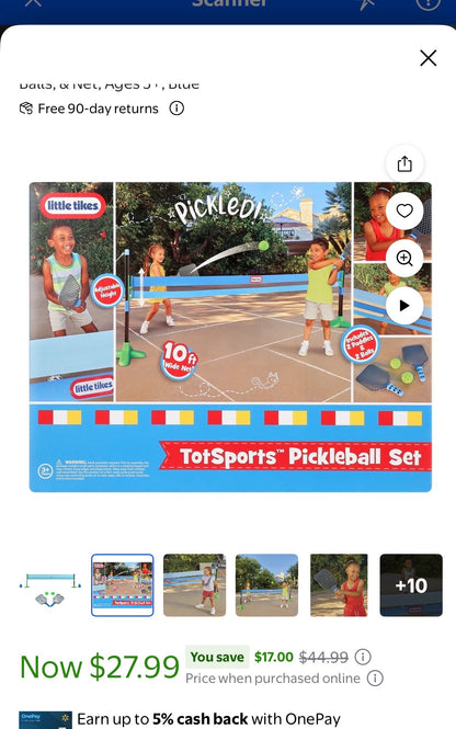 LITTLE TYKES TOTSPORTS  PICKELBALL SET