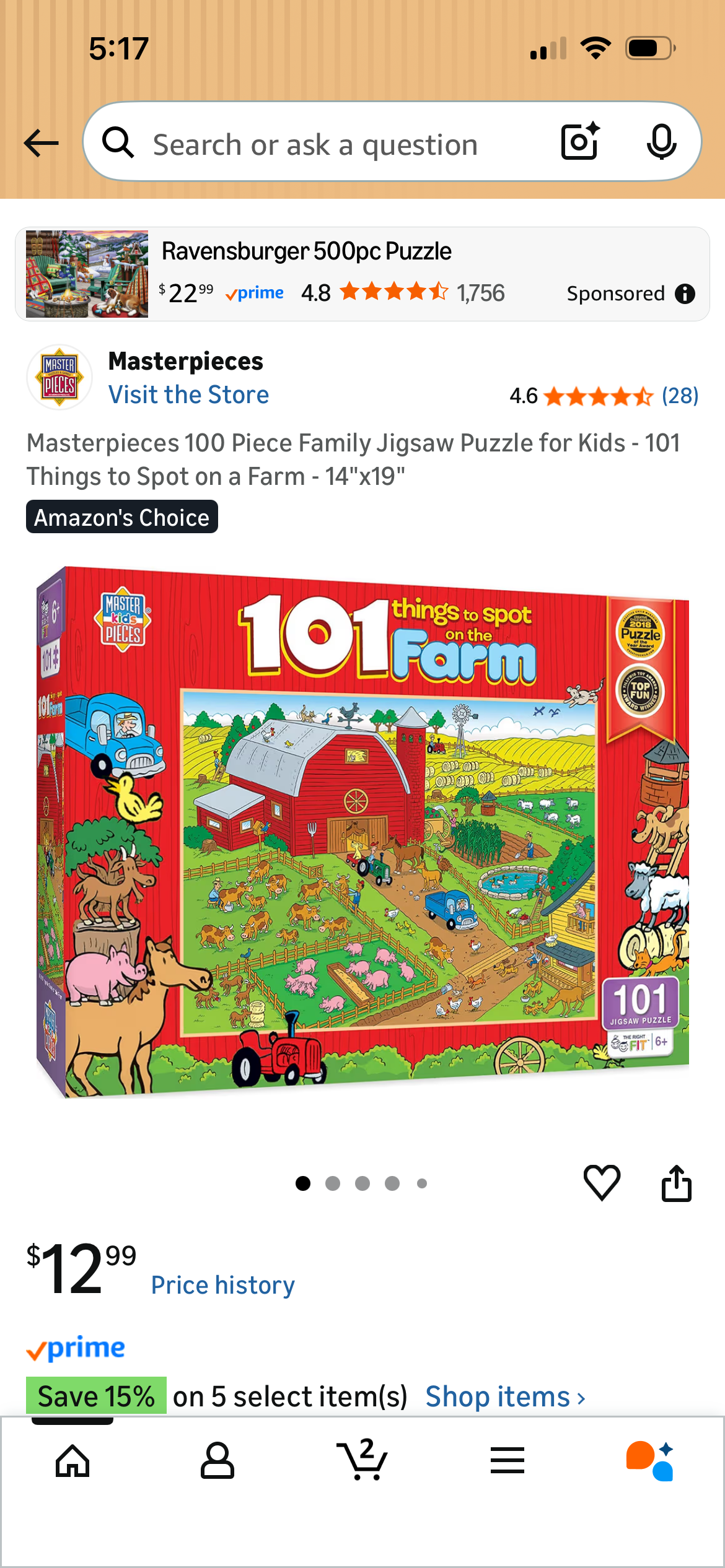 101 THINGS TO SPOT ON THE FARM PUZZLE
