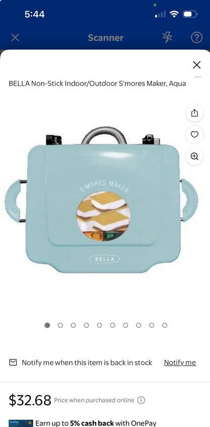 S'MORES MAKER INDOOR /OUTDOOR  AQUA