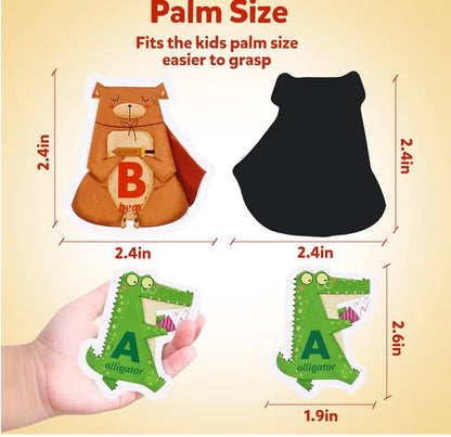 MAGNETIC WOODEN ANIMAL ALPHABET LETTERS