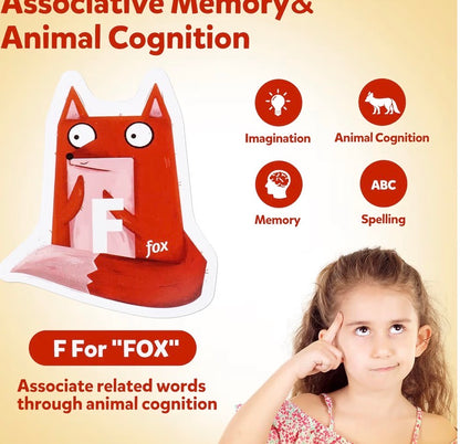 MAGNETIC WOODEN ANIMAL ALPHABET LETTERS