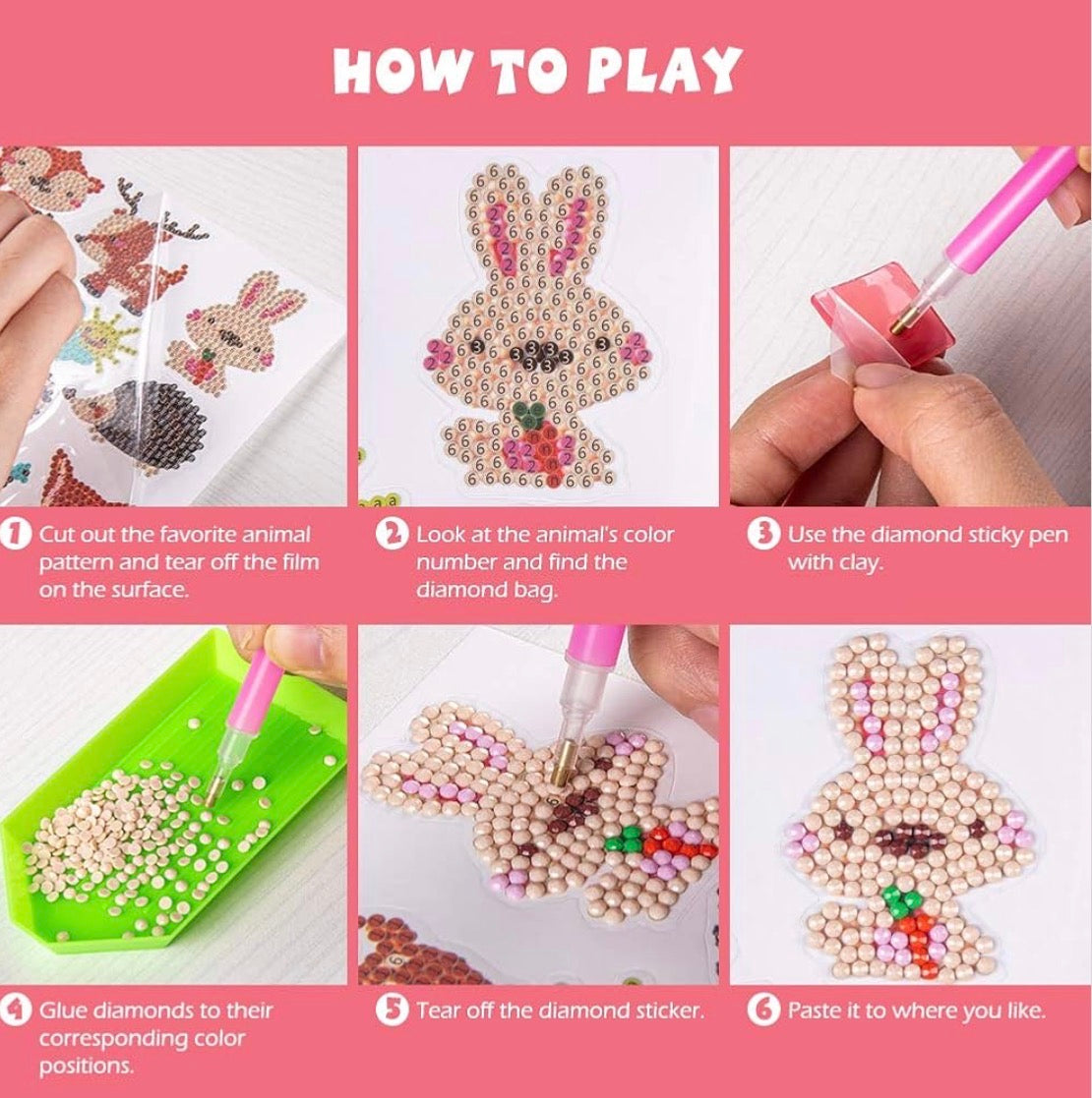 DIAMOND ART STICKERS 42 PC