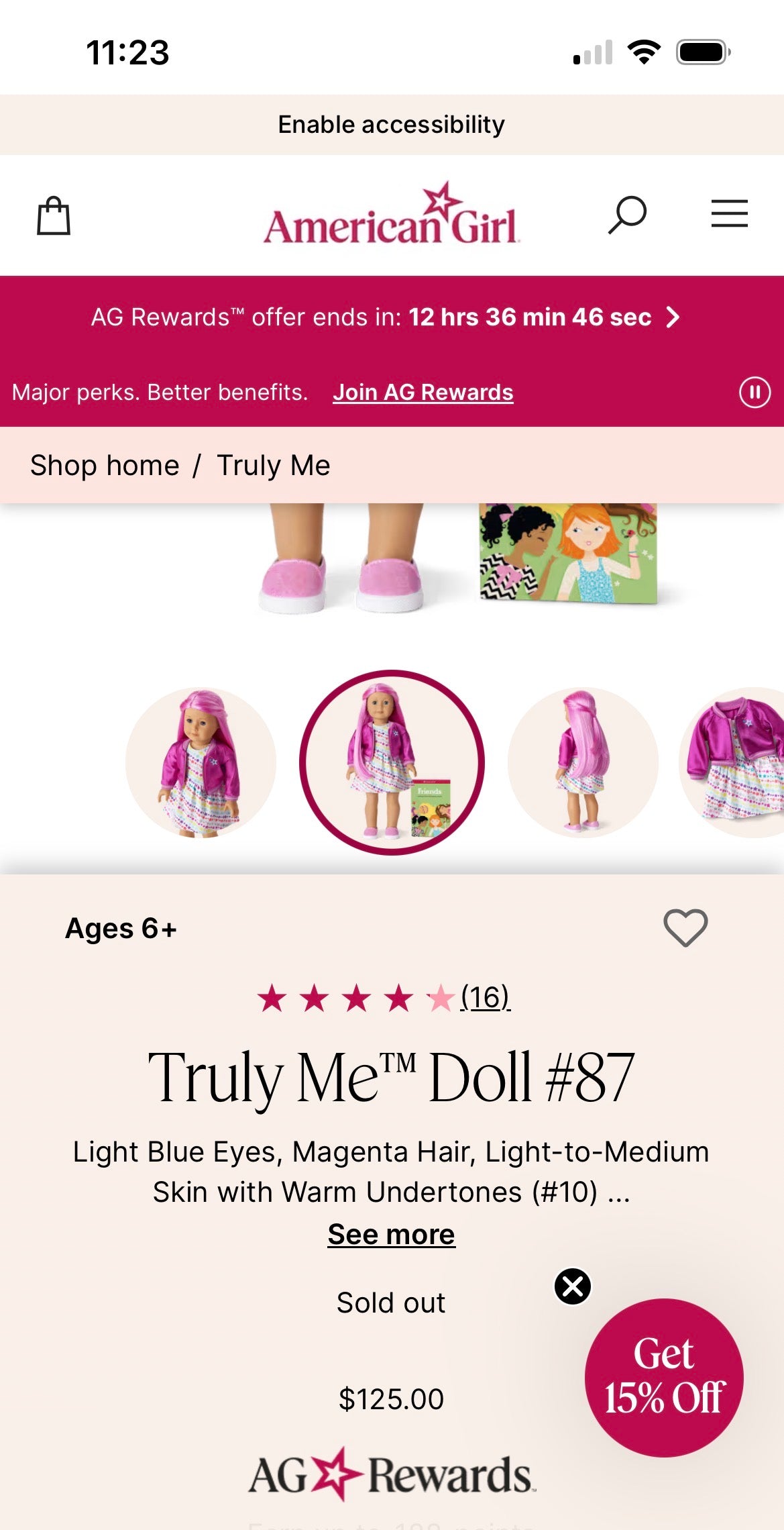 AMERICAN GIRL DOLL  #87