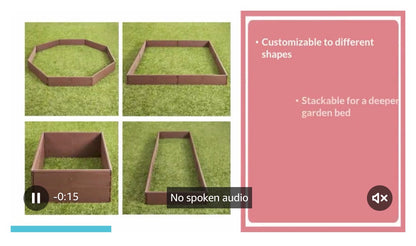 RAISED GARDEN BED WITH 8 ADJUSTABLE PANELS