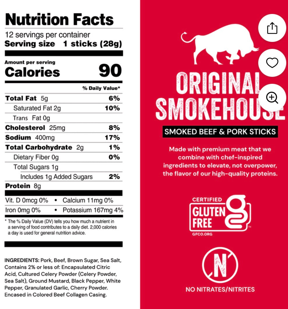 CHEF'S CUT REAL JERKY CO BEEF STICK