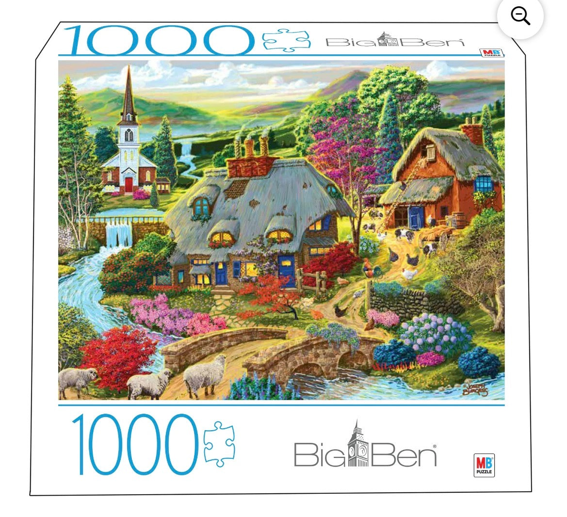 1000 pc BIG BEN COUNTRY COTTAGE  PUZZLE