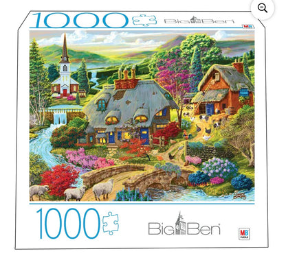1000 pc BIG BEN COUNTRY COTTAGE  PUZZLE
