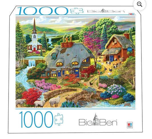 1000 pc BIG BEN COUNTRY COTTAGE  PUZZLE