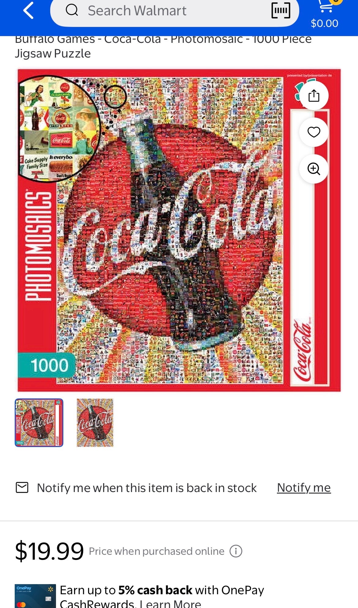 COCA-COLA 1000 pc PUZZLE