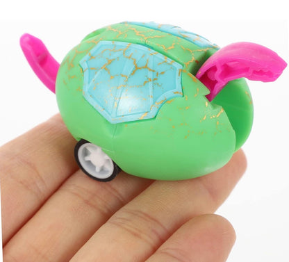 8'' EGGS FILLED WITH 2 in 1 DINOSAUR EGG CARS
