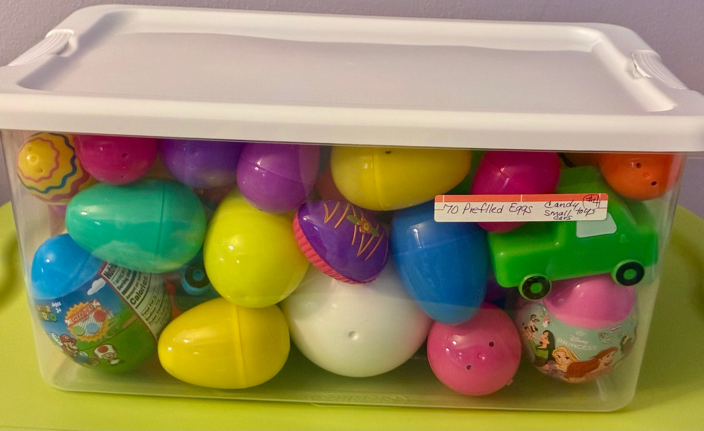 14 QT CONTAINERS OF PRE FILLED EGGS