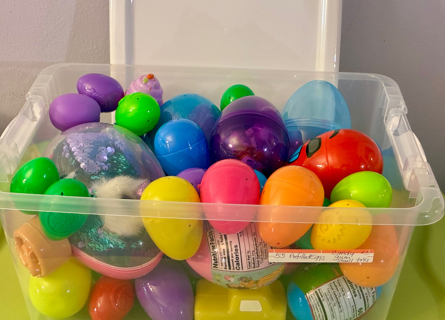 14 QT CONTAINERS OF PRE FILLED EGGS