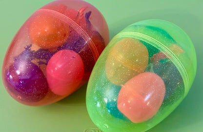 7'' EGG FILLED WITH DINO CARS/  DRAGONS