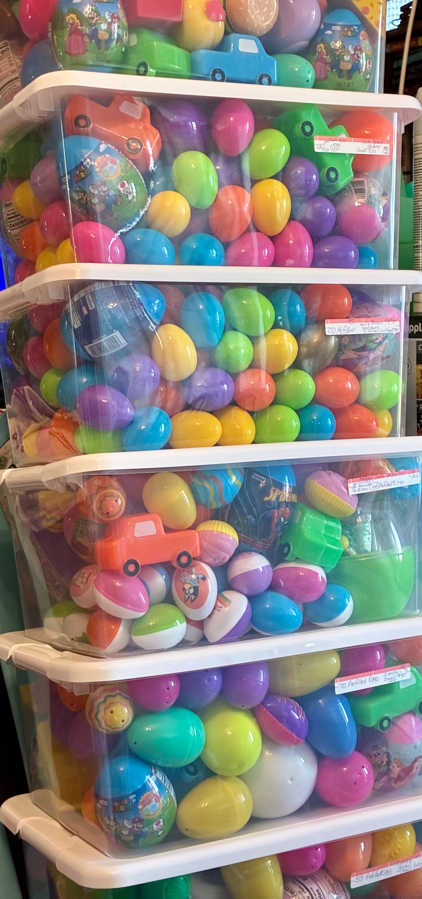 14 QT CONTAINERS OF PRE FILLED EGGS