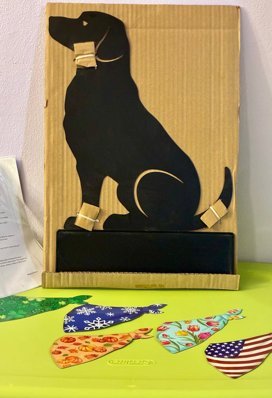 BLACK METAL MAGNET ADDRESS DOG